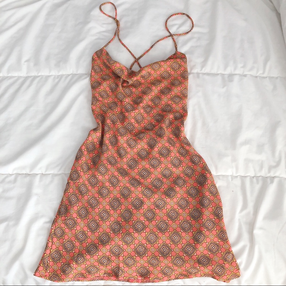 Verge Girl 70s Cowel Neck Mini Dress